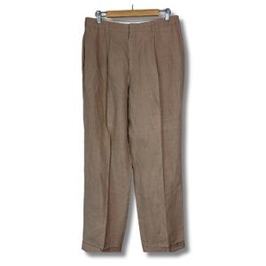 Ralph Lauren Purple Label Men’s Linen Pants Size 34 Luxury Resort Wear Tan Brown